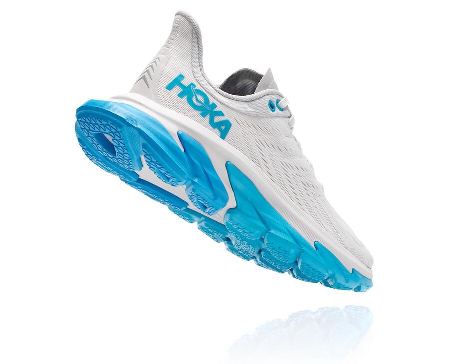 Tenis Hoka One One Feminino Branco/Azuis - Clifton Edge - 865-KWIXZP